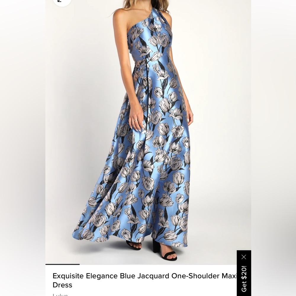 Lulus Blue Floral Maxi Dress